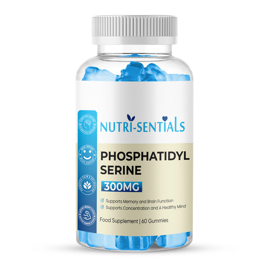 Phosphatidylserine Supplement 300mg- Organic Brain Supplement Support Gummies- Supports Memory, Mental Clarity, Mood & Cognitive Health- Natural Focus Gummies Supplements- 60 Count