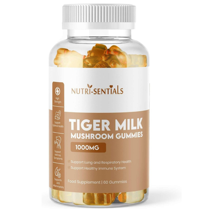 Tiger Milk Mushroom Gummies – High-Strength Dietary Supplement for Immune Support and General Wellness, 1000mg, 60 Count