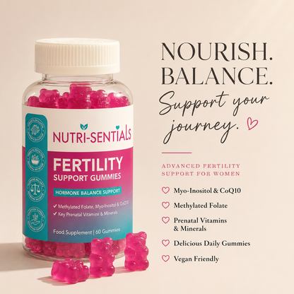 Fertility Gummies for Women – 26 Nutrients Including Myo-Inositol, Methylated Folate, CoQ10, Zinc & Iron – Vitamin Support for Women Trying to Conceive – Vegan – 60 Gummies