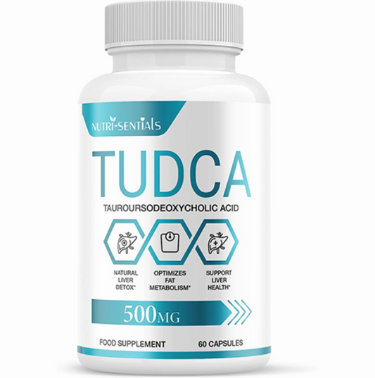 TUDCA Liver Support Supplement, 500mg Servings, Tudca Bile Salt, Liver Support Supplement, Detox and Cleanse, (Tauroursodeoxycholic Acid)- 60 Capsules