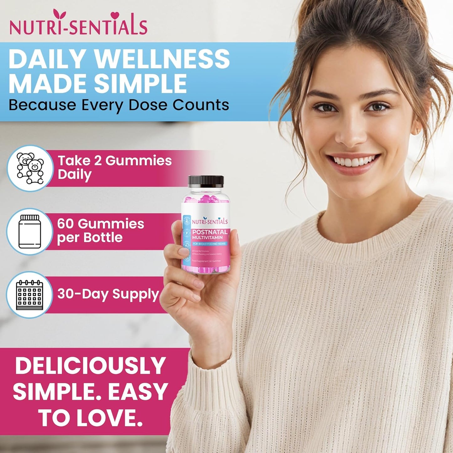 Postnatal Vitamin Gummies - Breastfeeding Support (60 Count)