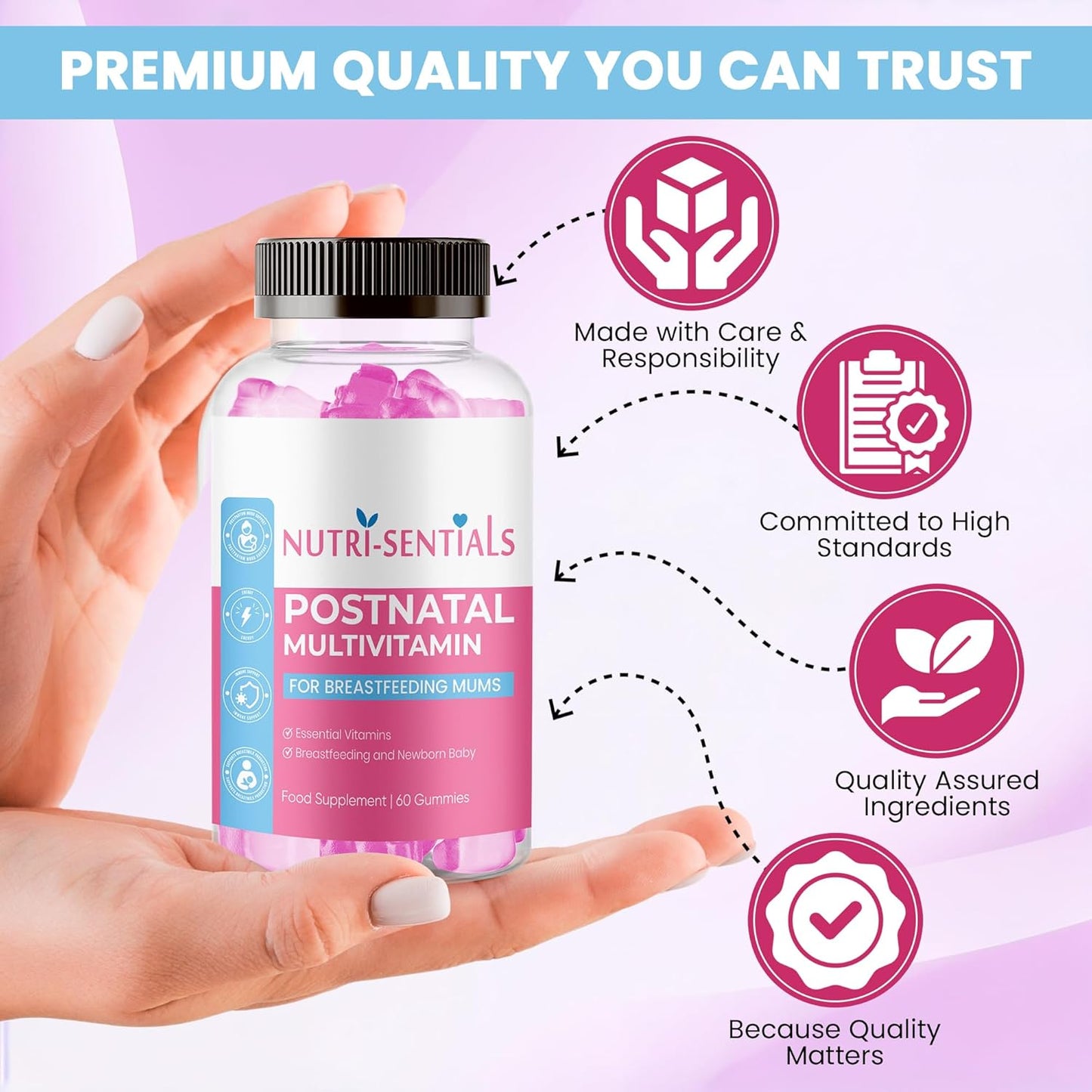 Postnatal Vitamin Gummies - Breastfeeding Support (60 Count)